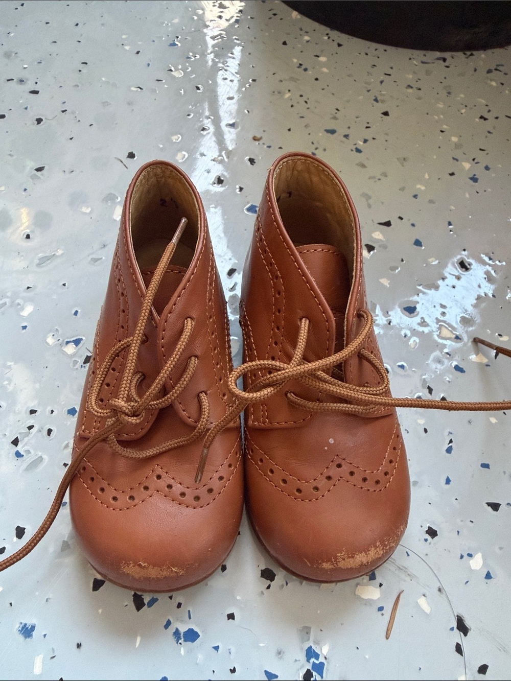 H&M Brown Tan Kids Brogue Lace-Up Shoes